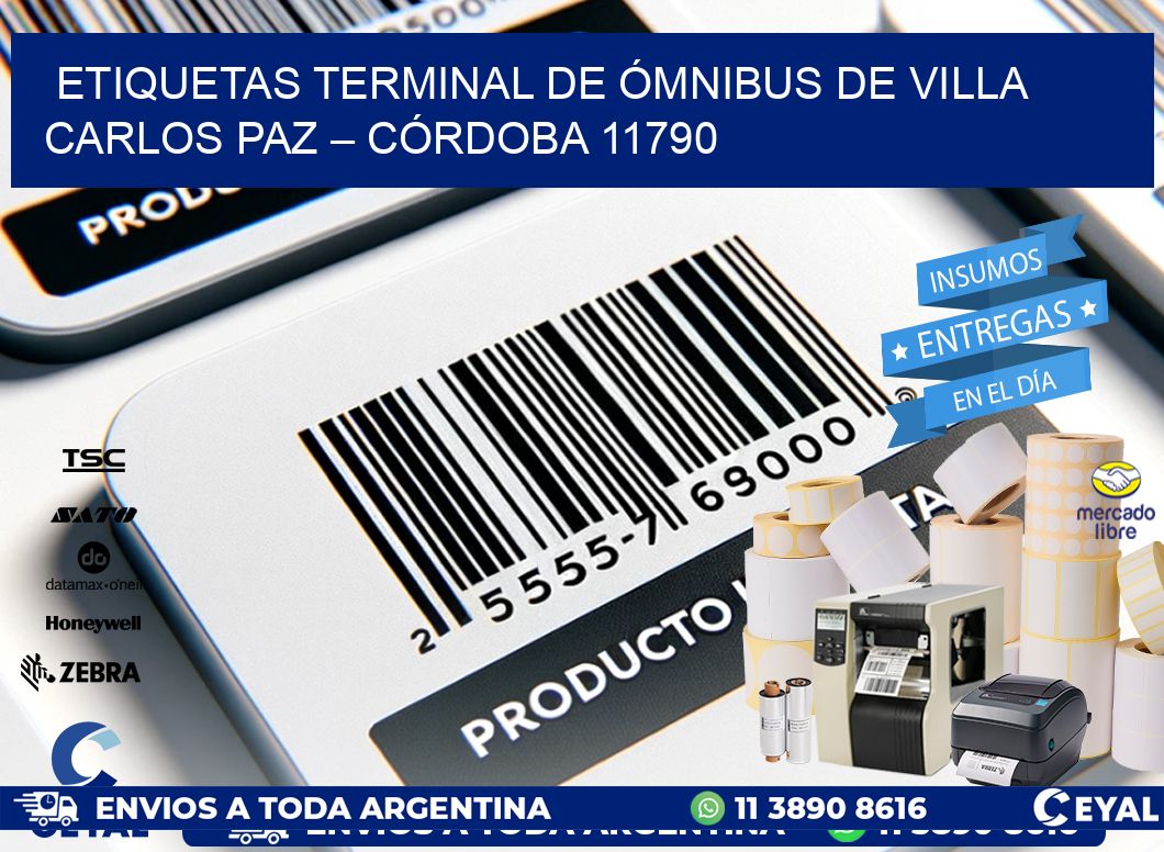 ETIQUETAS TERMINAL DE ÓMNIBUS DE VILLA CARLOS PAZ – CÓRDOBA 11790