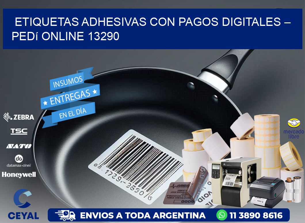 Etiquetas Adhesivas con Pagos Digitales – Pedí Online 13290