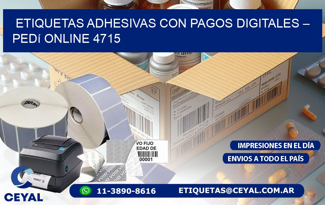 Etiquetas Adhesivas con Pagos Digitales – Pedí Online 4715