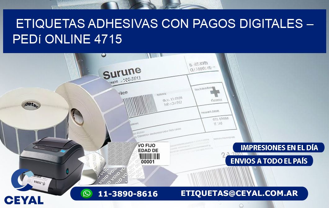 Etiquetas Adhesivas con Pagos Digitales – Pedí Online 4715