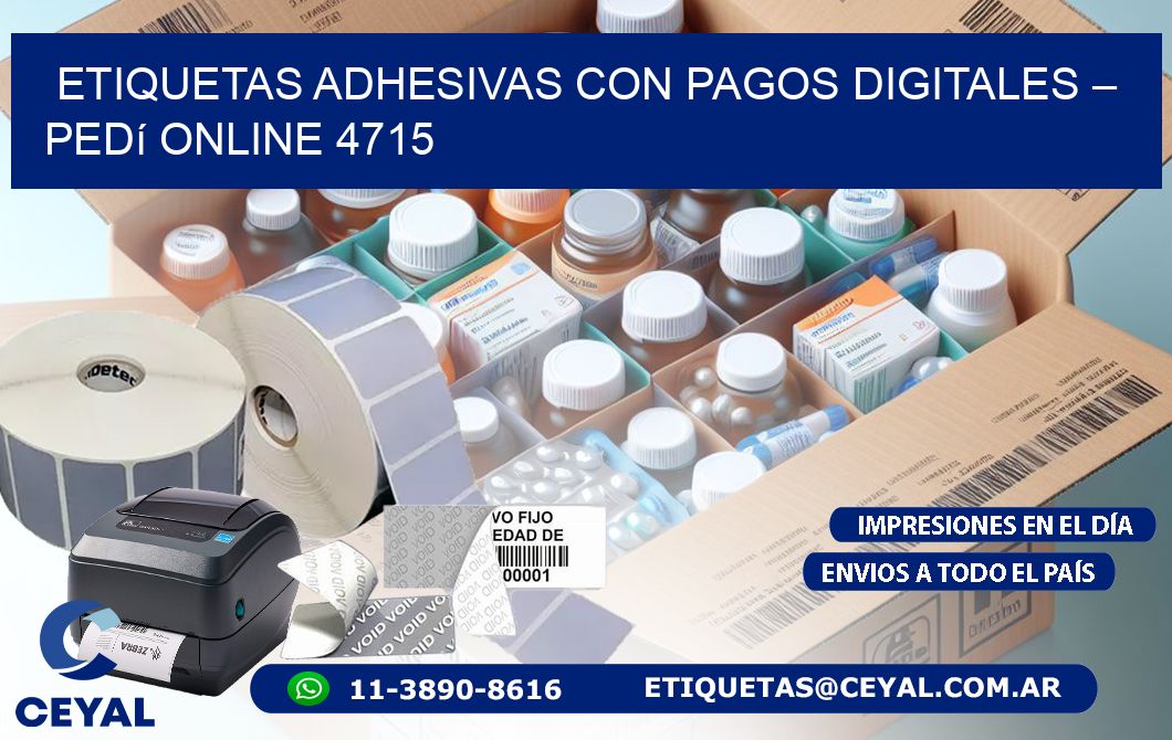 Etiquetas Adhesivas con Pagos Digitales – Pedí Online 4715