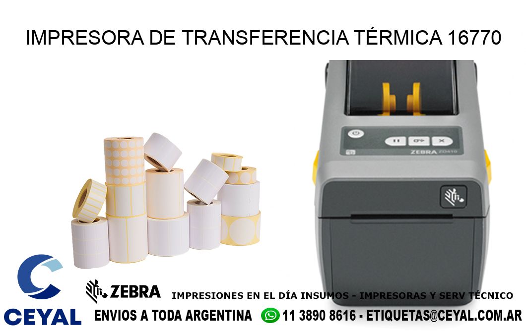 IMPRESORA DE TRANSFERENCIA TÉRMICA 16770