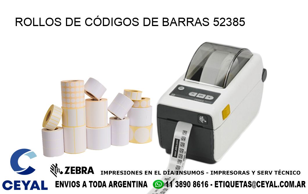 ROLLOS DE CÓDIGOS DE BARRAS 52385