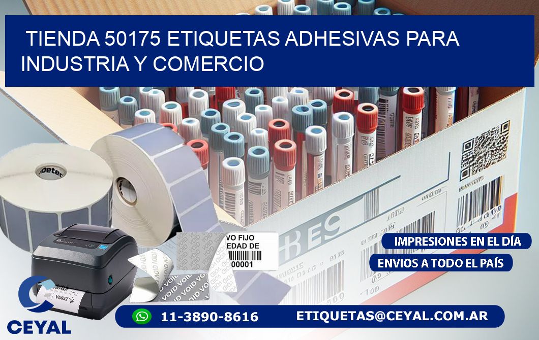 Tienda 50175 Etiquetas Adhesivas para Industria y Comercio
