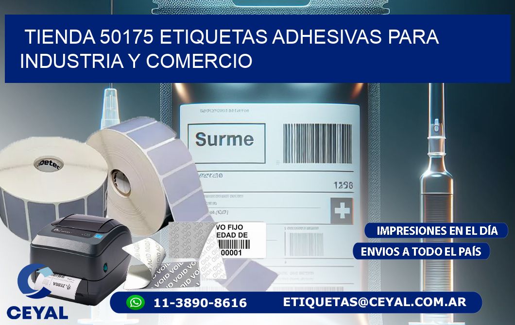 Tienda 50175 Etiquetas Adhesivas para Industria y Comercio