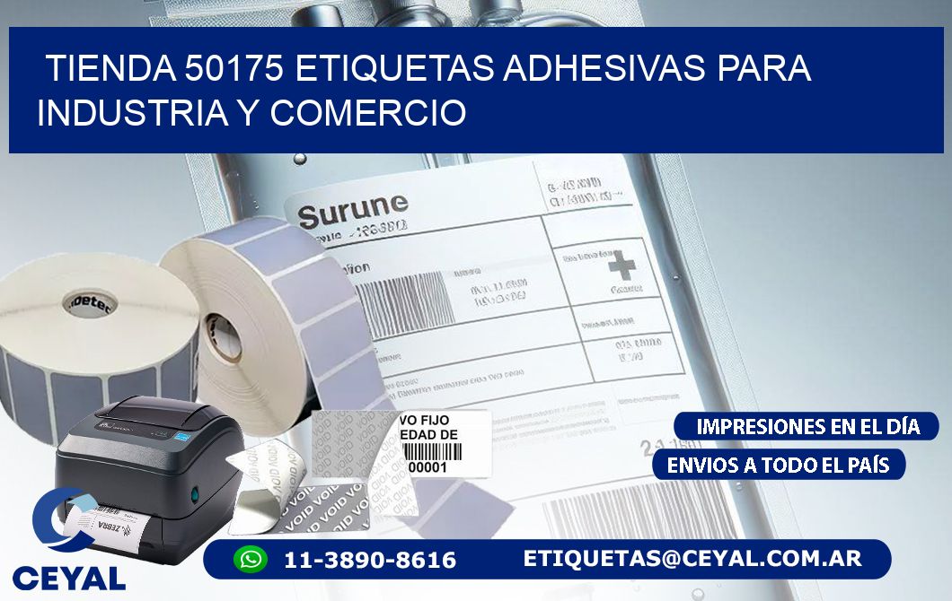 Tienda 50175 Etiquetas Adhesivas para Industria y Comercio