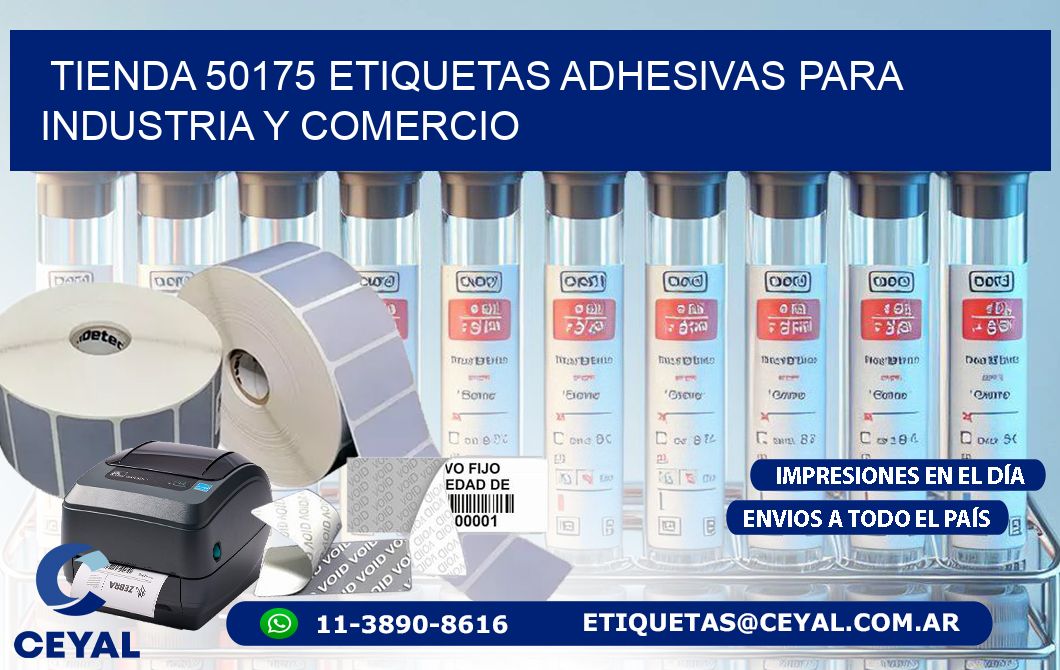 Tienda 50175 Etiquetas Adhesivas para Industria y Comercio