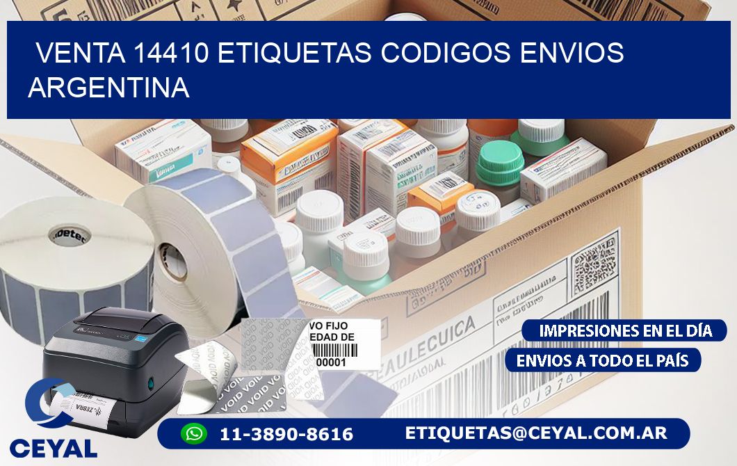 VENTA 14410 ETIQUETAS CODIGOS ENVIOS ARGENTINA