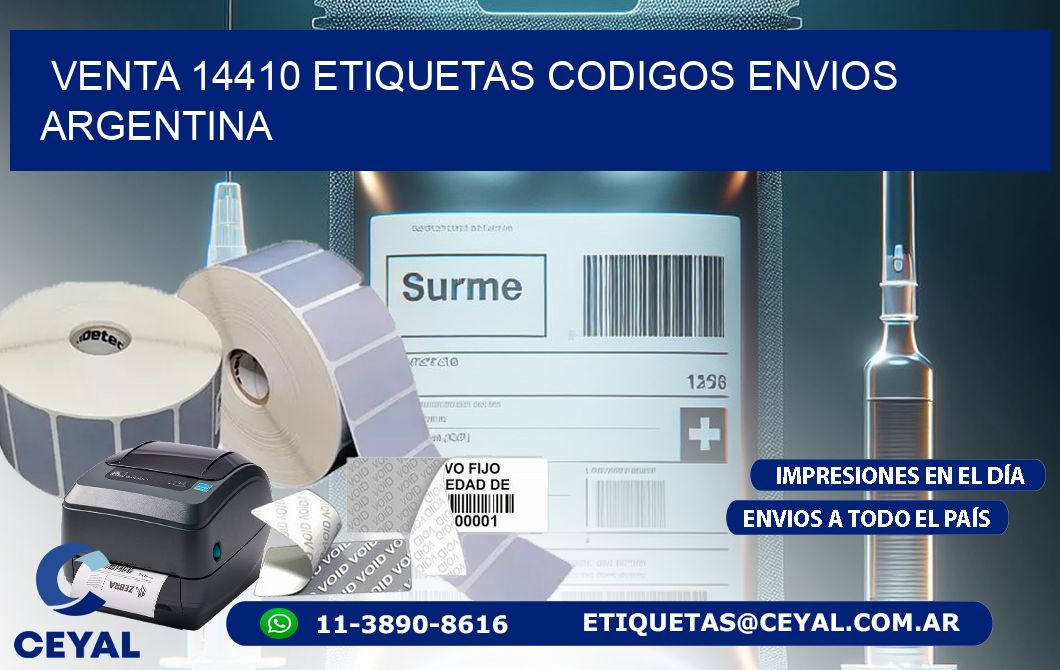 VENTA 14410 ETIQUETAS CODIGOS ENVIOS ARGENTINA