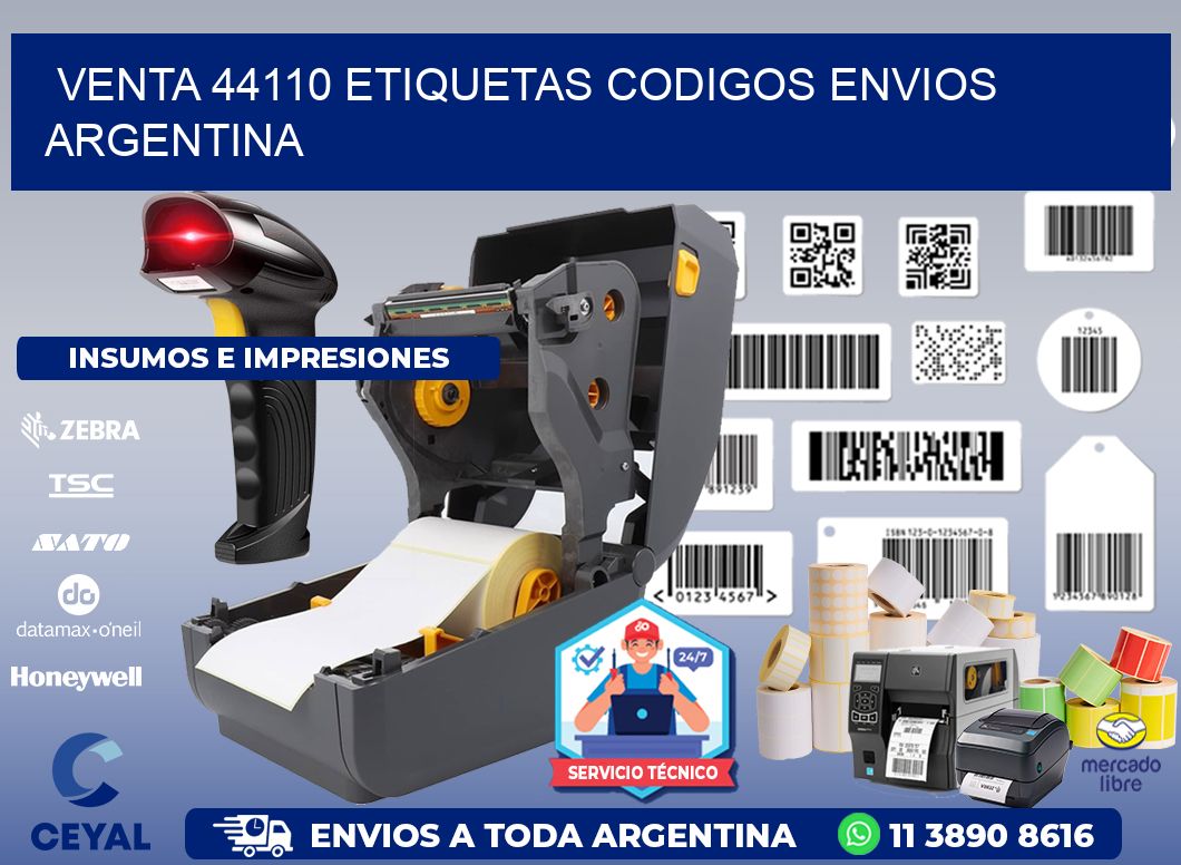 VENTA 44110 ETIQUETAS CODIGOS ENVIOS ARGENTINA