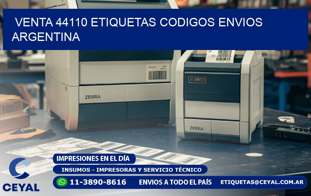 VENTA 44110 ETIQUETAS CODIGOS ENVIOS ARGENTINA