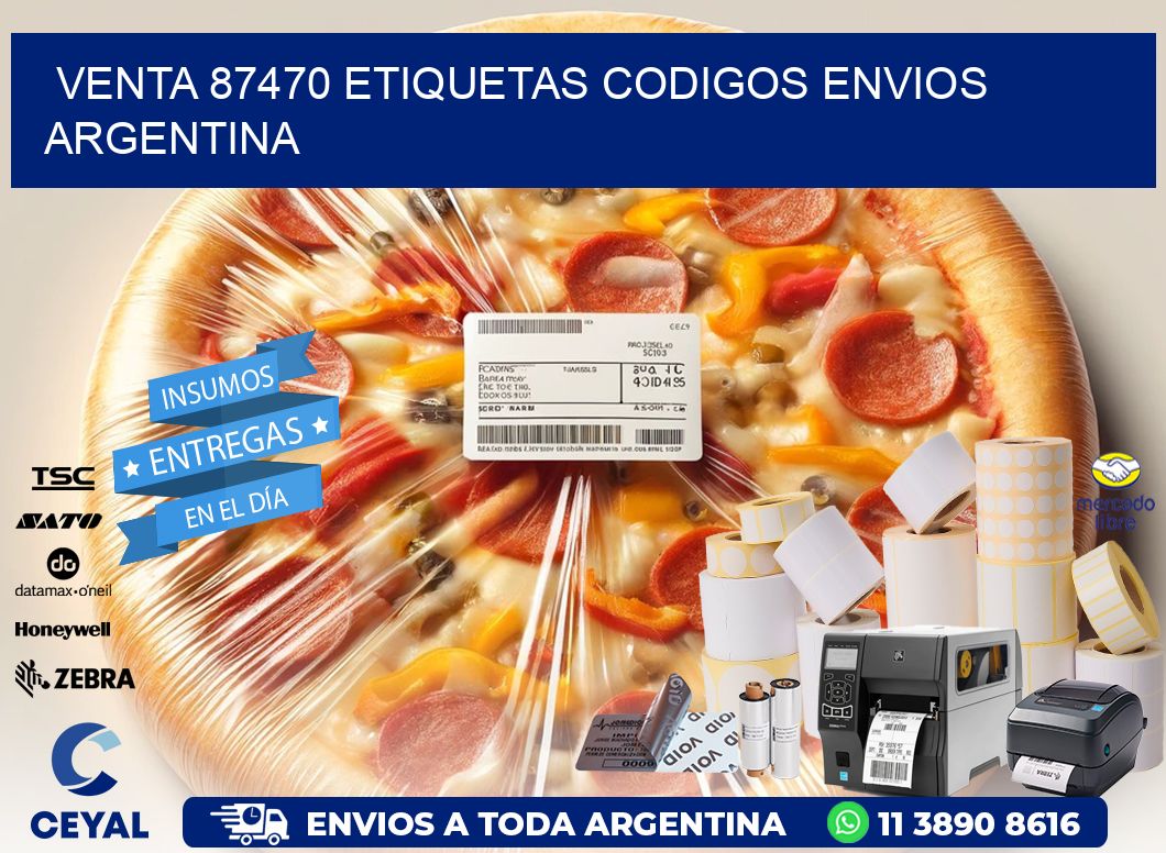 VENTA 87470 ETIQUETAS CODIGOS ENVIOS ARGENTINA