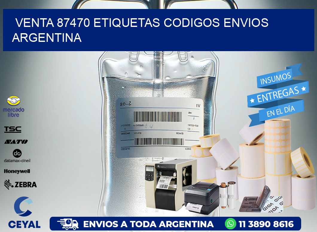 VENTA 87470 ETIQUETAS CODIGOS ENVIOS ARGENTINA