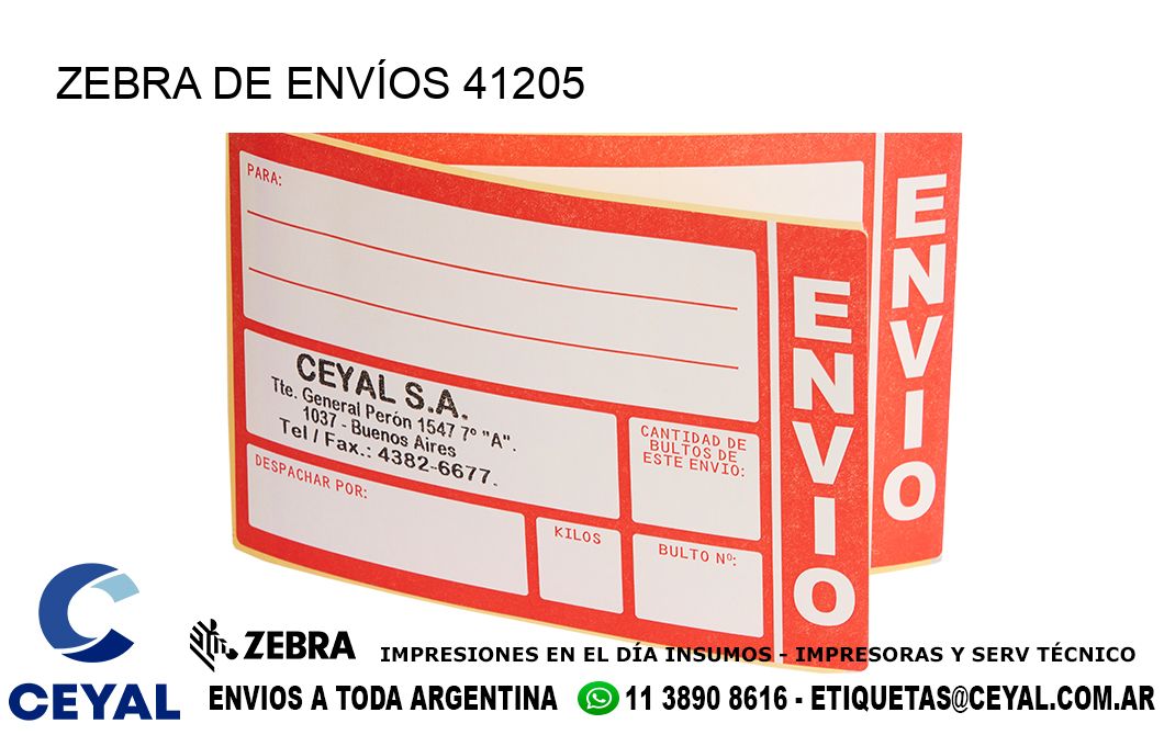 ZEBRA DE ENVÍOS 41205