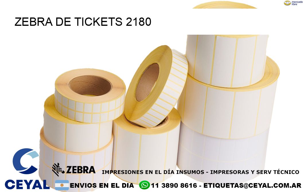ZEBRA DE TICKETS 2180