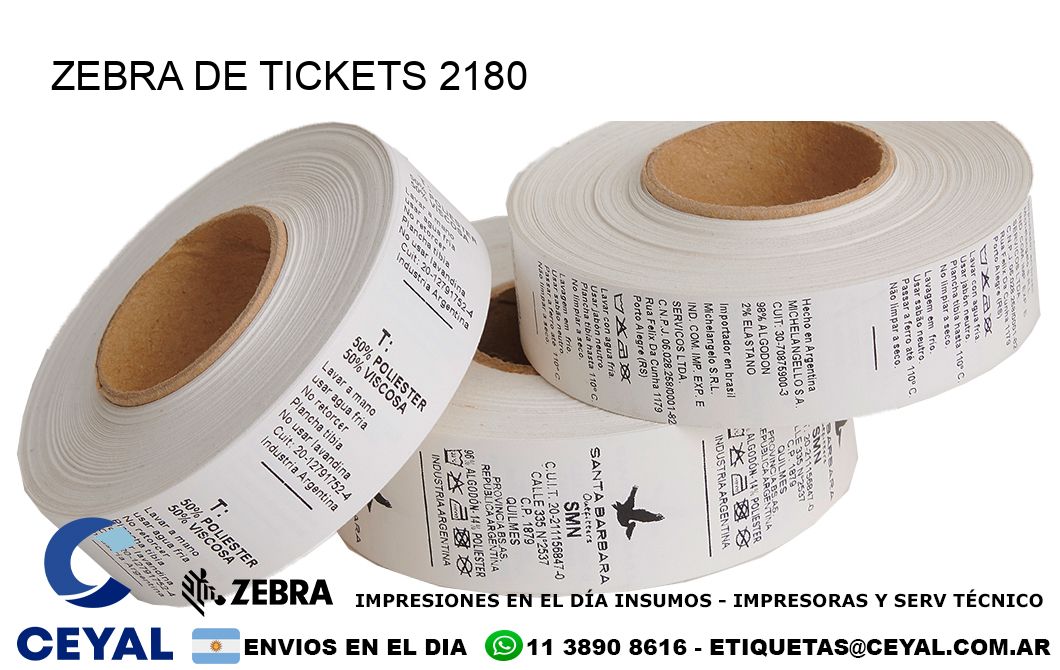 ZEBRA DE TICKETS 2180