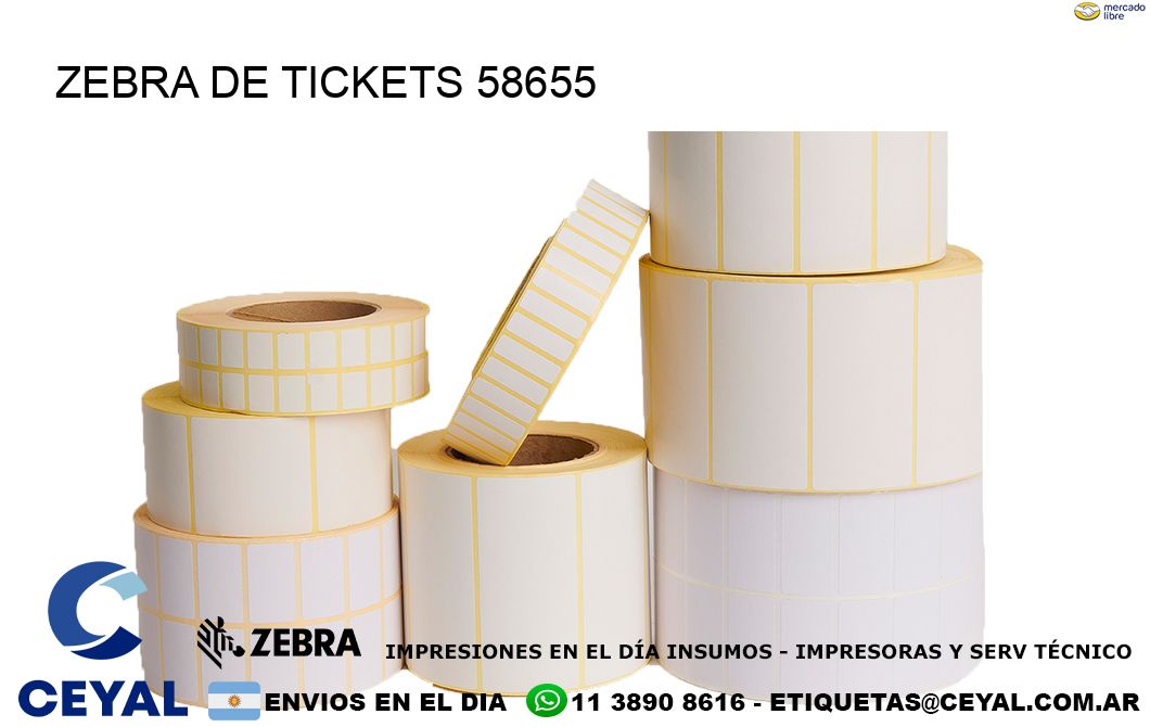 ZEBRA DE TICKETS 58655