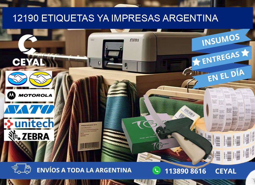 12190 ETIQUETAS YA IMPRESAS ARGENTINA