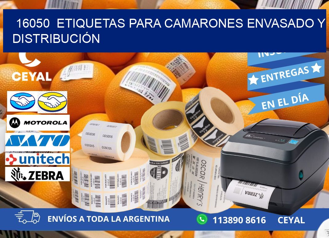 16050  ETIQUETAS PARA CAMARONES ENVASADO Y DISTRIBUCIÓN