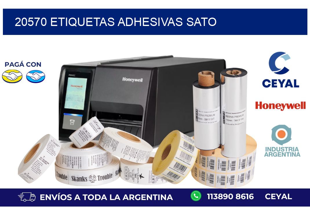 20570 ETIQUETAS ADHESIVAS SATO