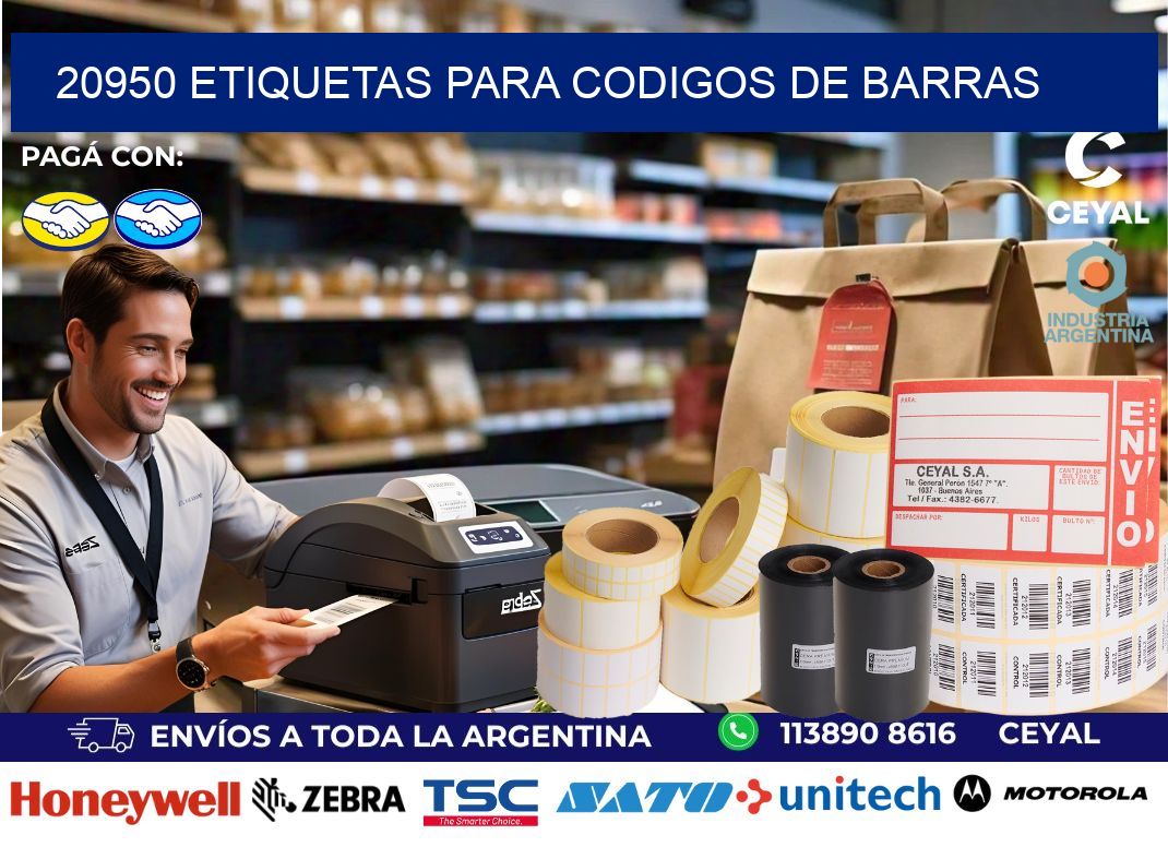 20950 ETIQUETAS PARA CODIGOS DE BARRAS