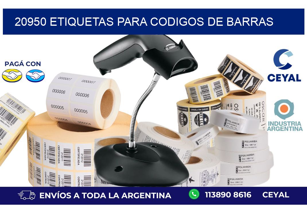 20950 ETIQUETAS PARA CODIGOS DE BARRAS