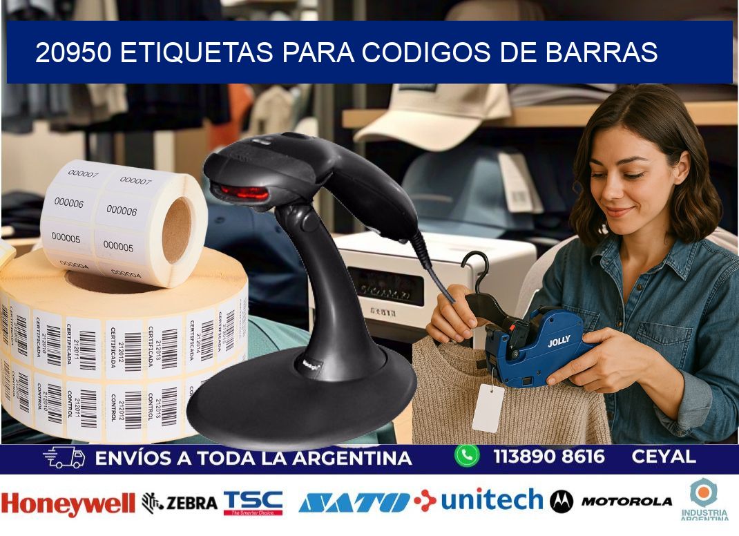 20950 ETIQUETAS PARA CODIGOS DE BARRAS