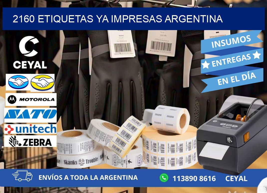 2160 ETIQUETAS YA IMPRESAS ARGENTINA
