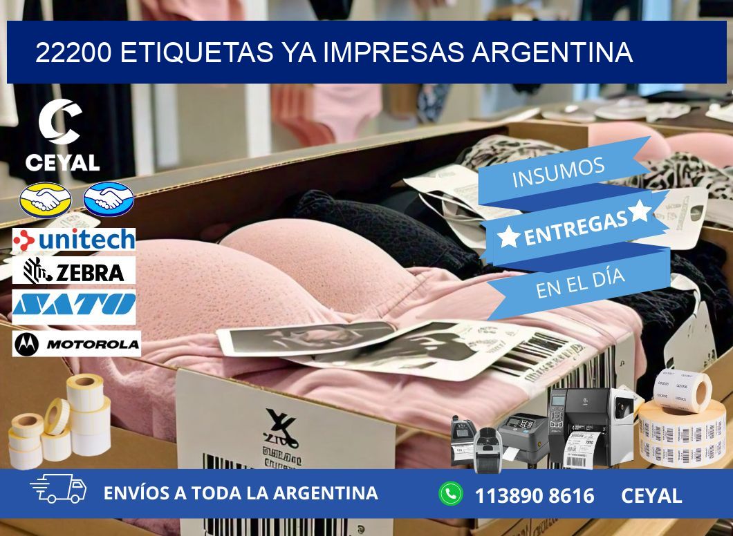 22200 ETIQUETAS YA IMPRESAS ARGENTINA