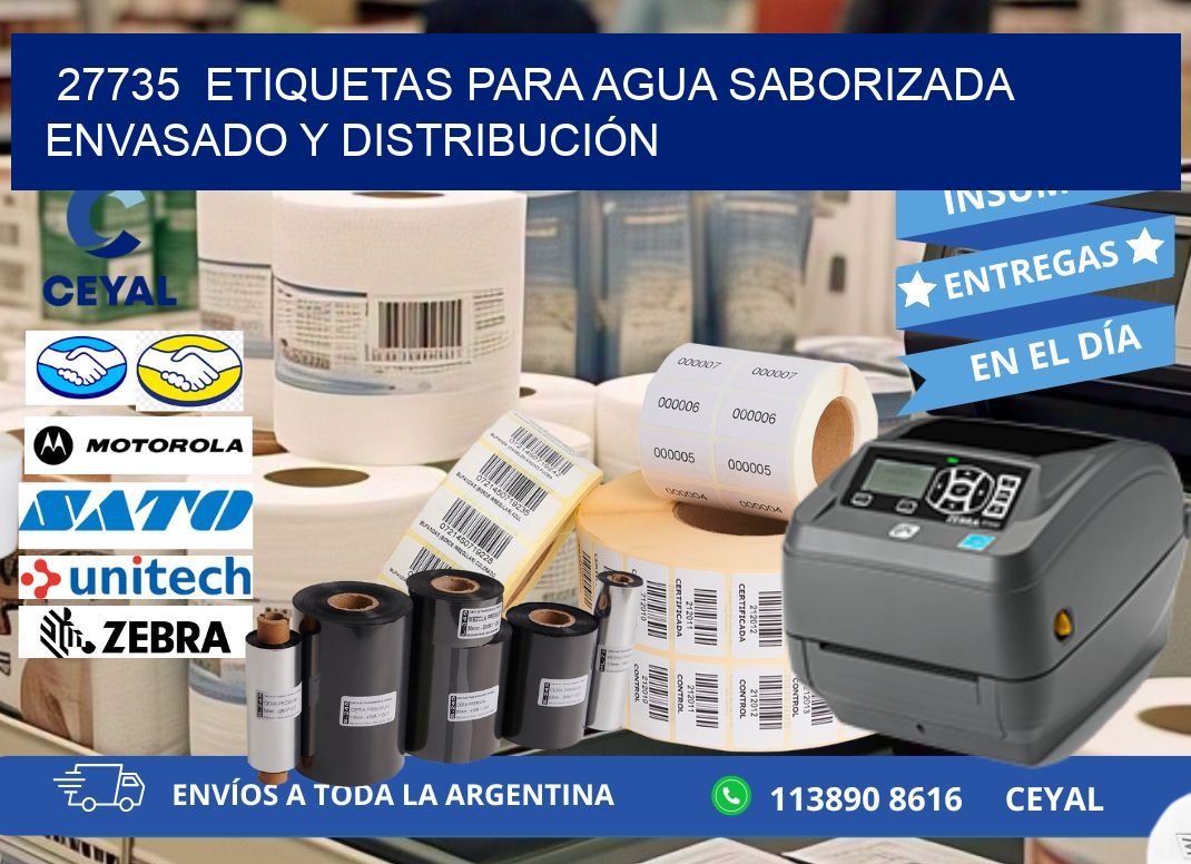 27735  ETIQUETAS PARA AGUA SABORIZADA ENVASADO Y DISTRIBUCIÓN