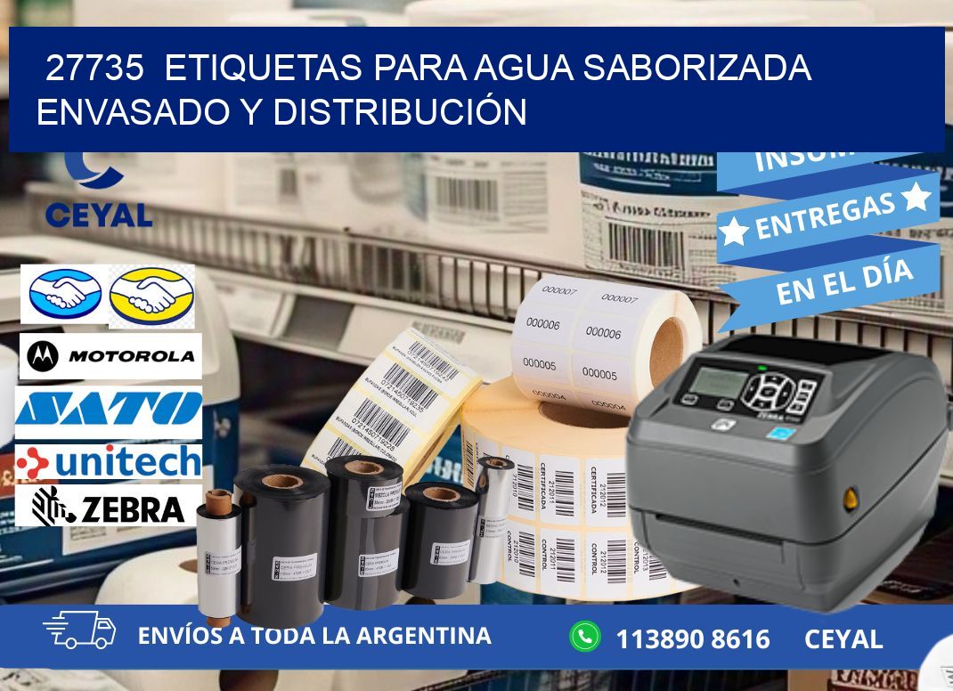 27735  ETIQUETAS PARA AGUA SABORIZADA ENVASADO Y DISTRIBUCIÓN