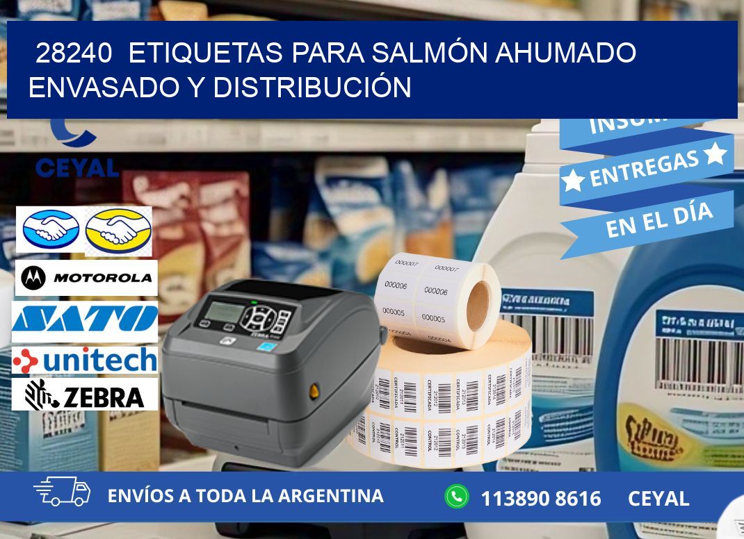 28240  ETIQUETAS PARA SALMÓN AHUMADO ENVASADO Y DISTRIBUCIÓN