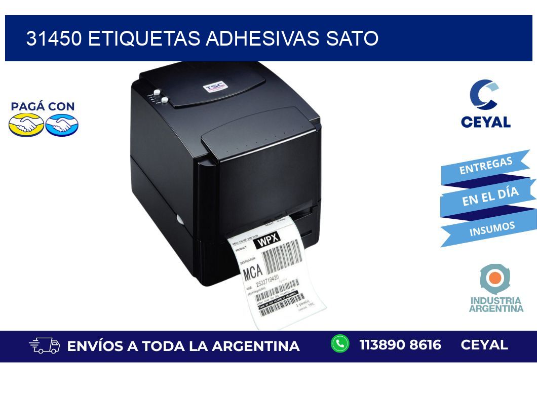 31450 ETIQUETAS ADHESIVAS SATO