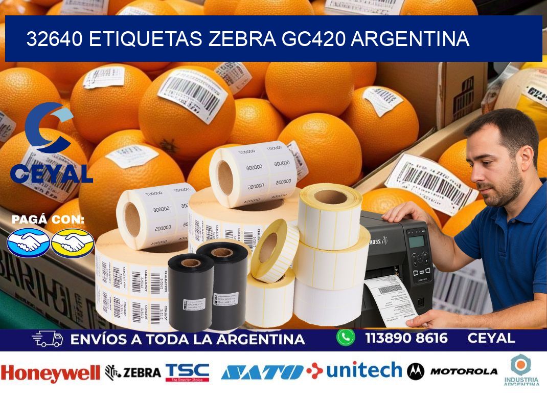 32640 etiquetas zebra gc420 argentina