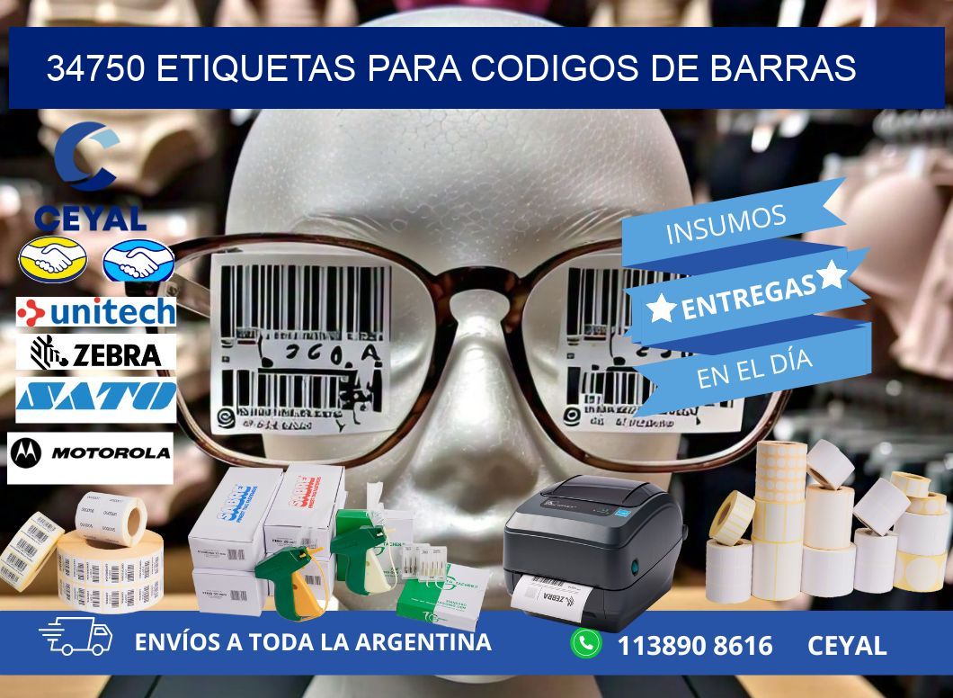 34750 ETIQUETAS PARA CODIGOS DE BARRAS