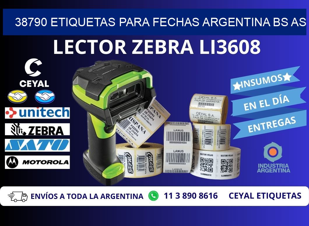 38790 ETIQUETAS PARA FECHAS ARGENTINA BS AS