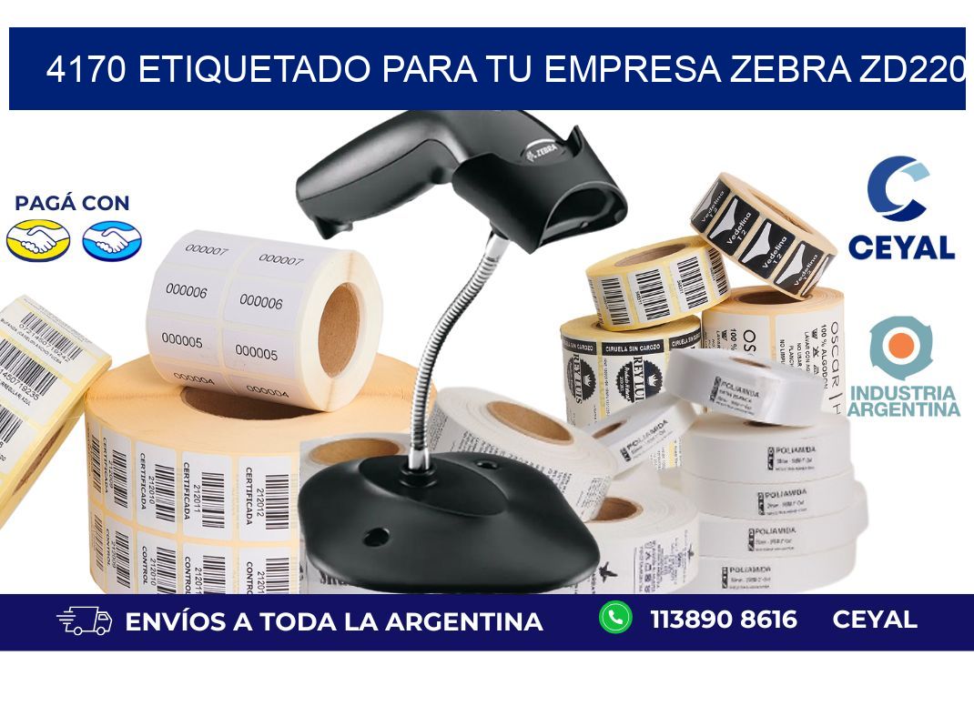 4170 ETIQUETADO PARA TU EMPRESA ZEBRA ZD220