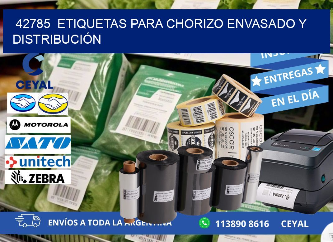 42785  ETIQUETAS PARA CHORIZO ENVASADO Y DISTRIBUCIÓN