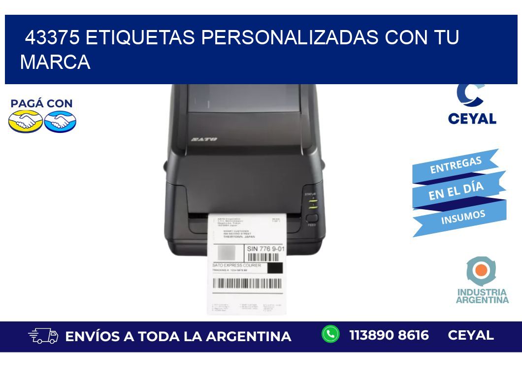 43375 ETIQUETAS PERSONALIZADAS CON TU MARCA