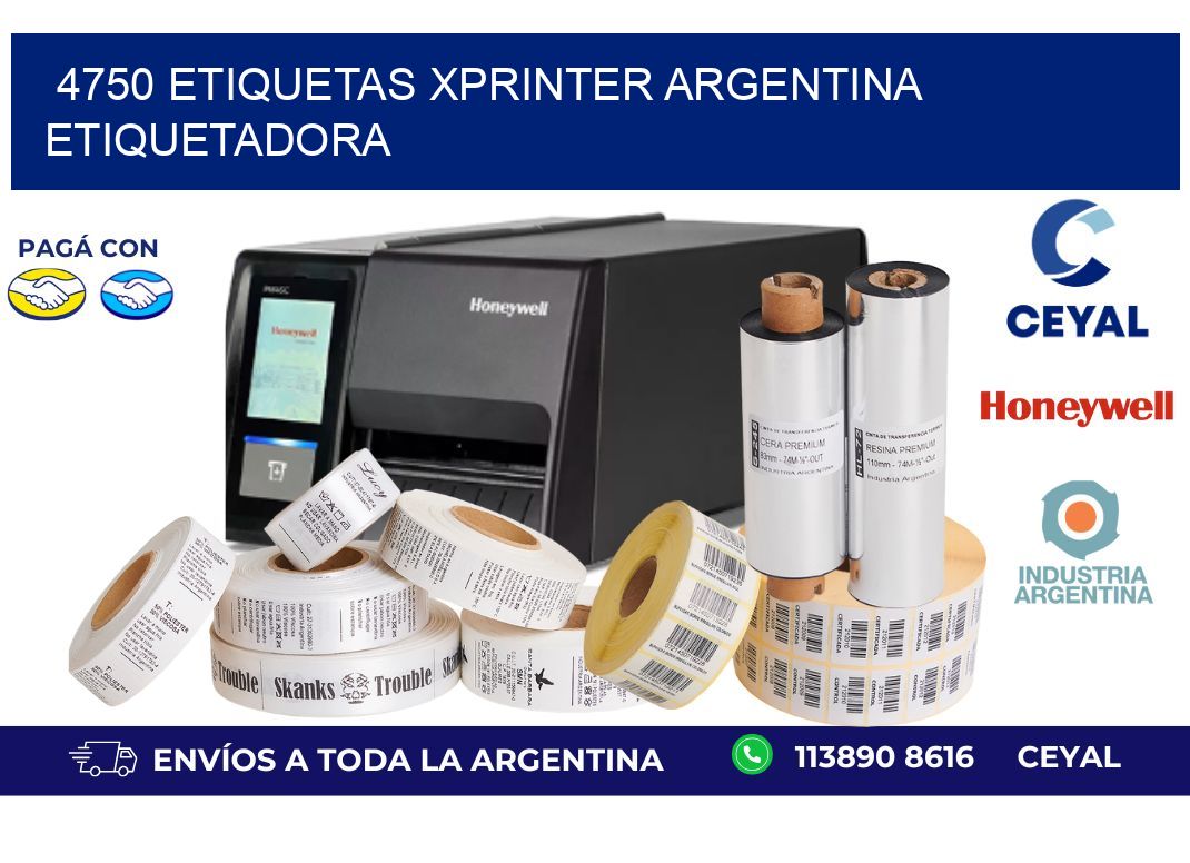 4750 etiquetas xprinter argentina ETIQUETADORA