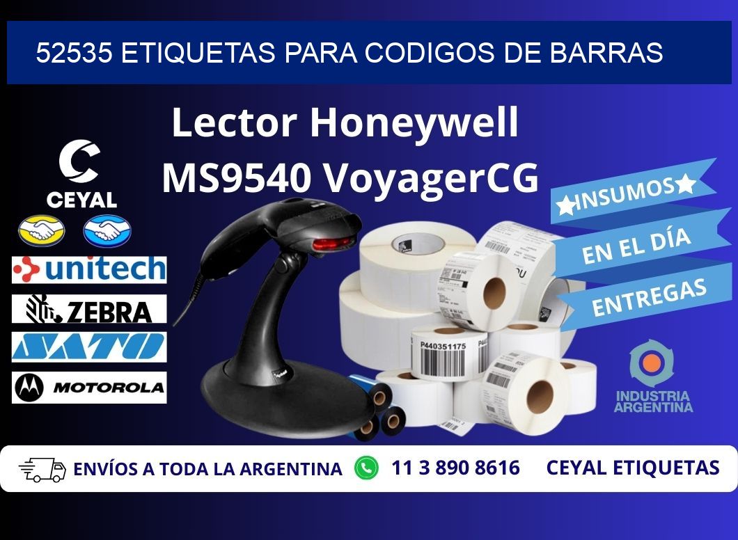 52535 ETIQUETAS PARA CODIGOS DE BARRAS