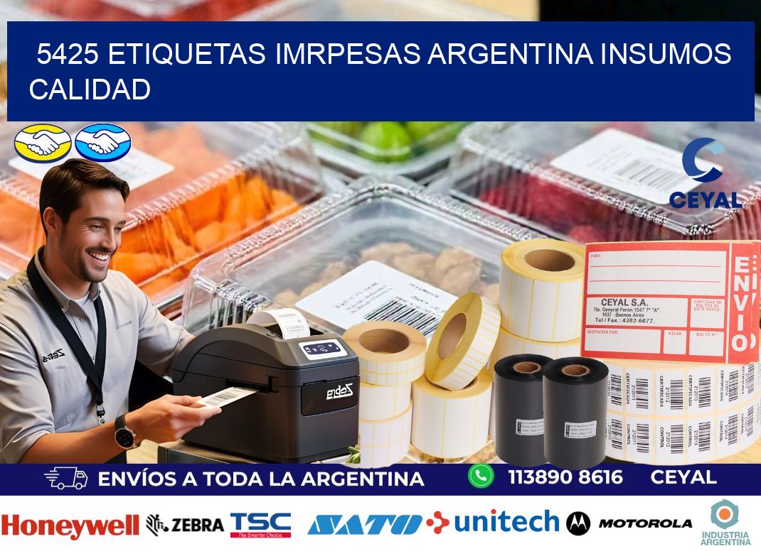 5425 etiquetas imrpesas argentina INSUMOS CALIDAD