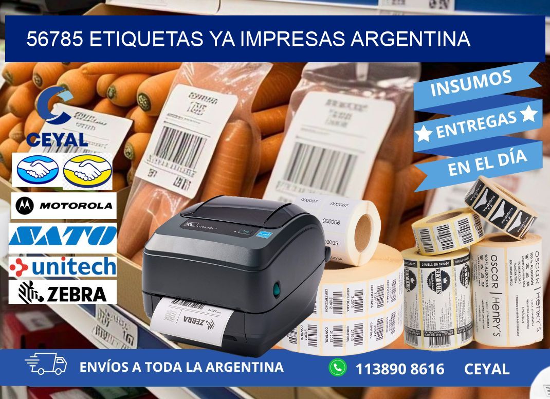 56785 ETIQUETAS YA IMPRESAS ARGENTINA