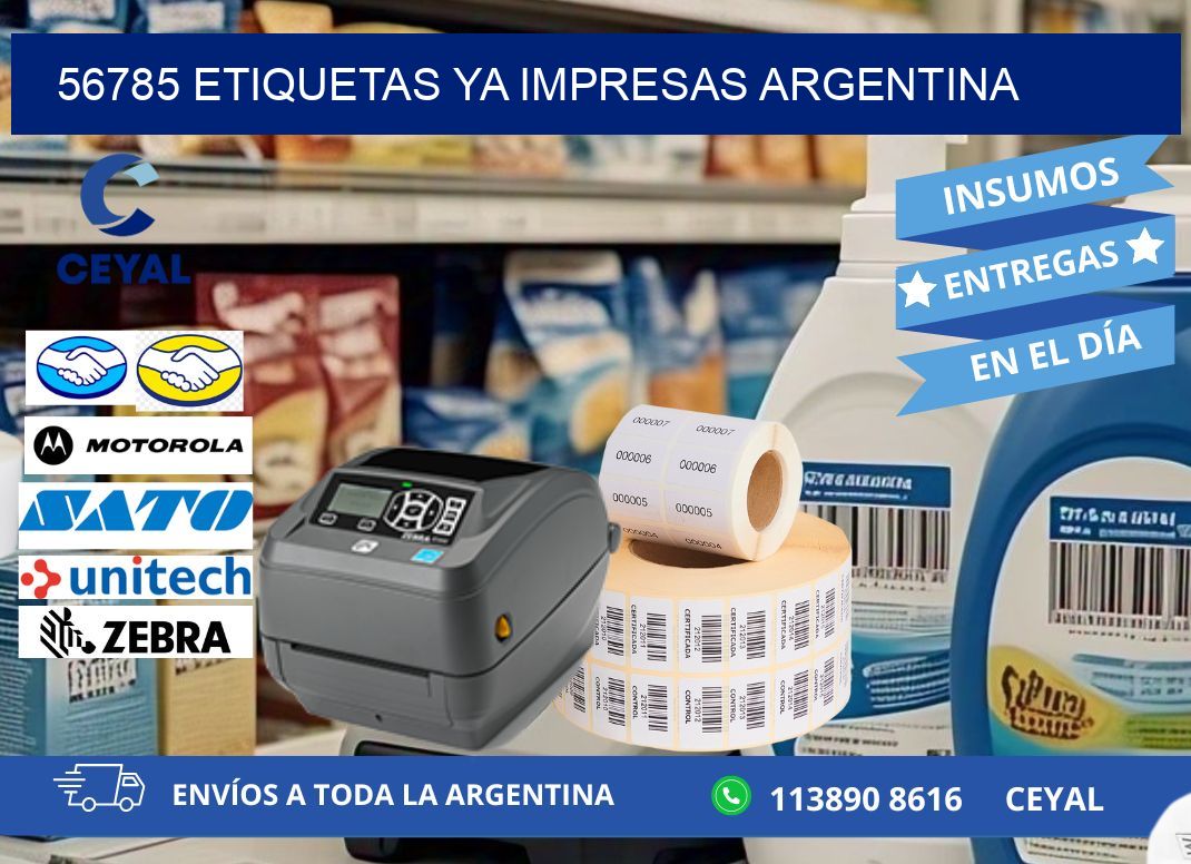 56785 ETIQUETAS YA IMPRESAS ARGENTINA