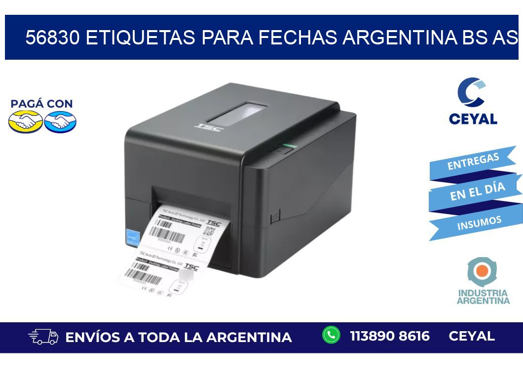 56830 ETIQUETAS PARA FECHAS ARGENTINA BS AS