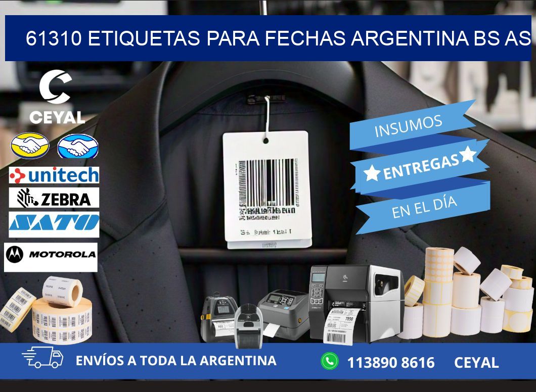61310 ETIQUETAS PARA FECHAS ARGENTINA BS AS