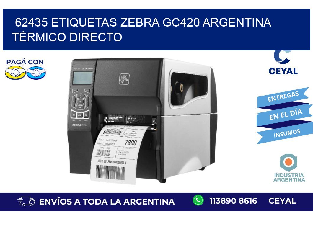 62435 etiquetas zebra gc420 argentina TÉRMICO DIRECTO