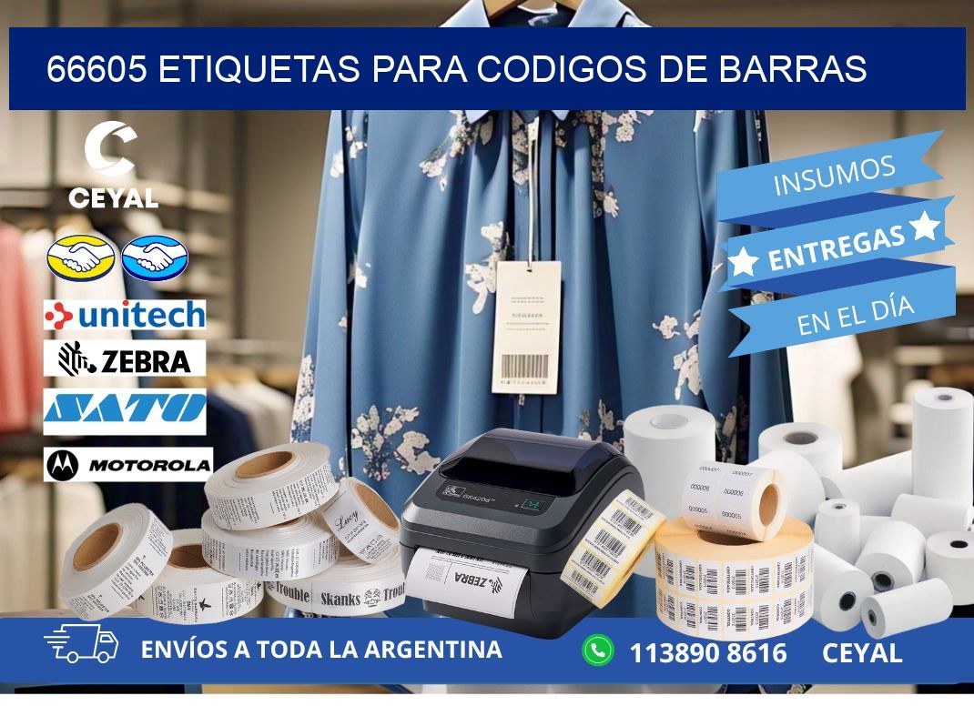 66605 ETIQUETAS PARA CODIGOS DE BARRAS