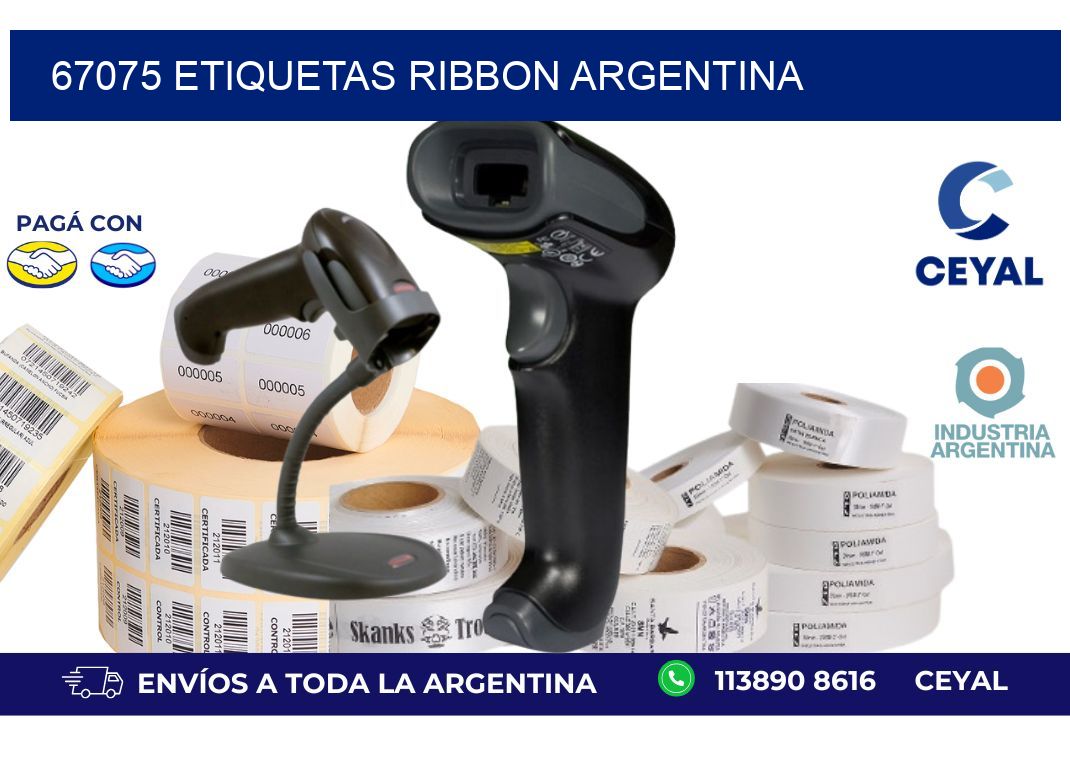 67075 etiquetas ribbon argentina