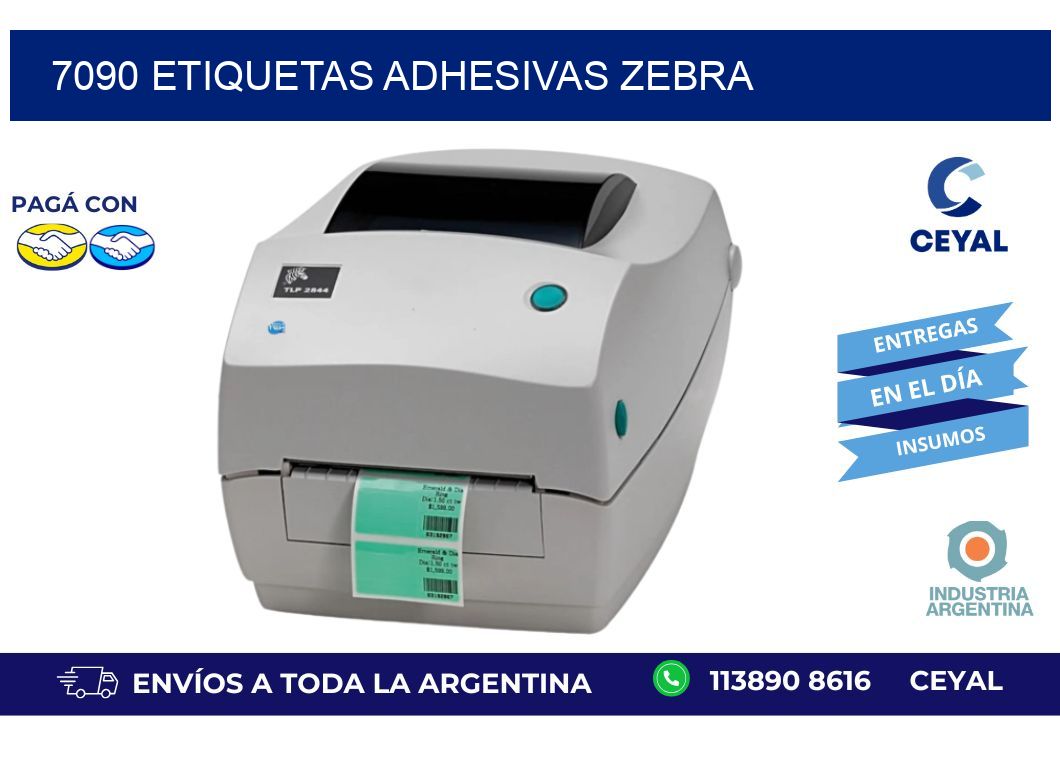 7090 ETIQUETAS ADHESIVAS ZEBRA